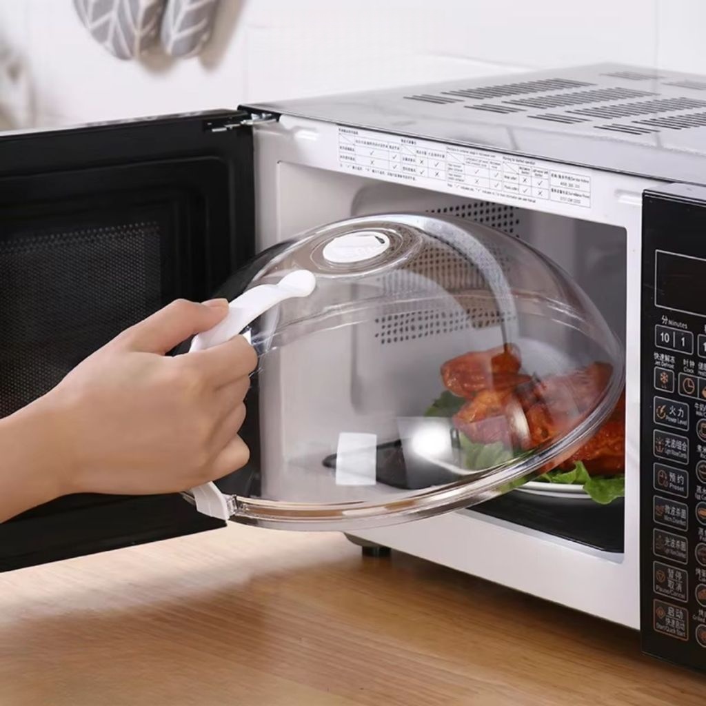 Nắp Đậy Thực Phẩm Lò Vi Sóng Có Tay Cầm Nắp Đậy Đa Năng giúp Giữ Vệ Sinh Lò Vi Sóng