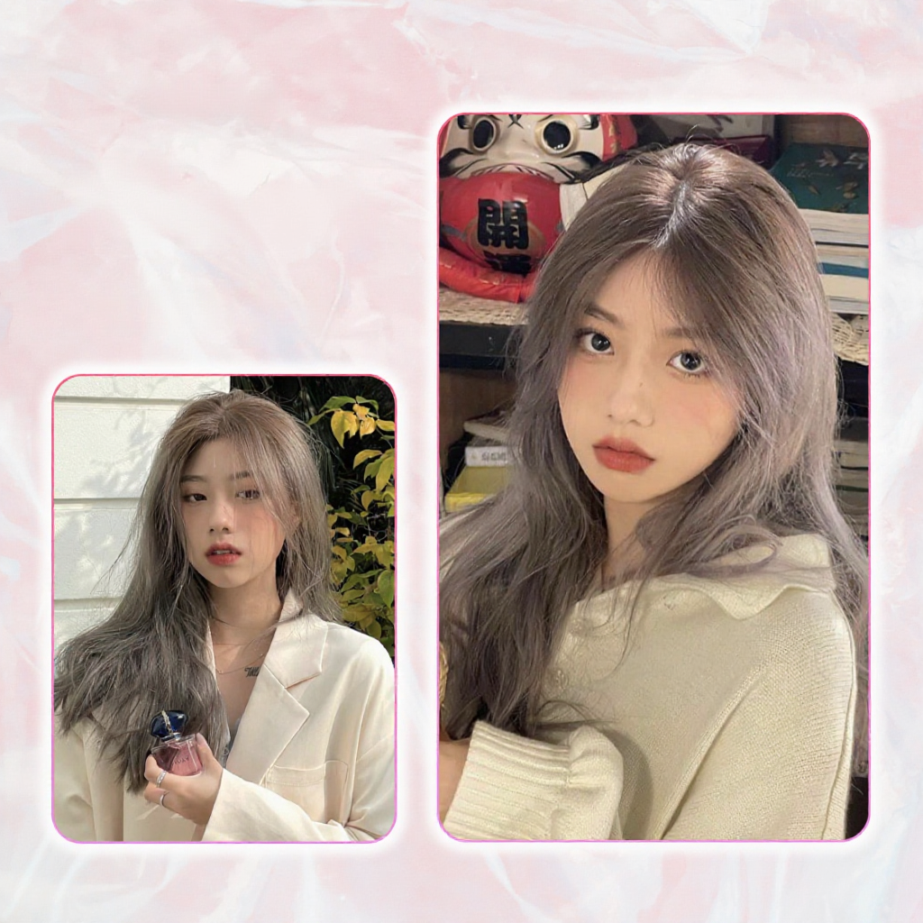 Thuốc nhuộm tóc, thuốc nhuộm tóc Xám Khói MIN.HAIR, tặng kèm oxy trợ dưỡng và bao tay