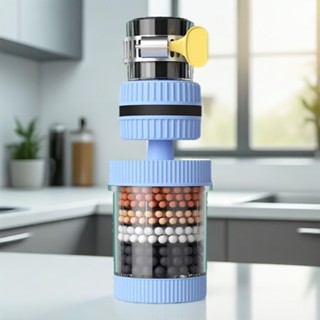 Vòi Lọc Nước 6 Tầng Than Hoạt Tính Hỗ Trợ Lọc Nước Trực Tiếp Tại Vòi Loại Bỏ Cặn Bẩn Xoay 360 Độ