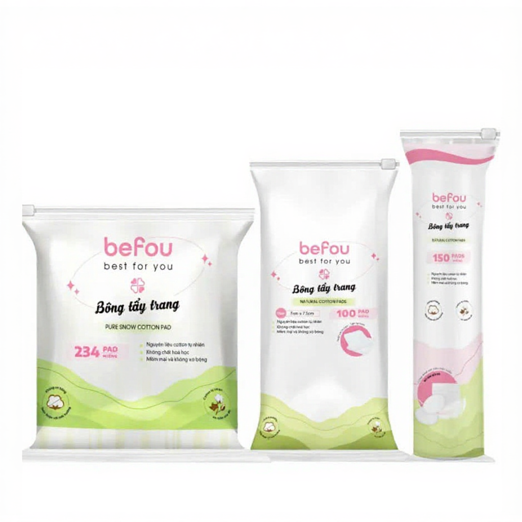 Bông Tẩy Trang Befou Natural Cotton Pads