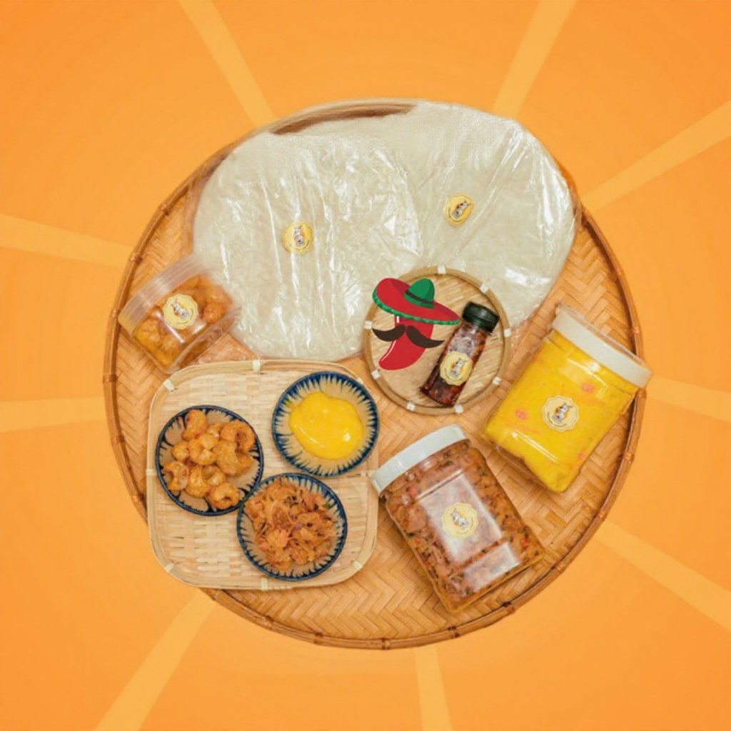 3GOAT Food Combo “NHỚ” Bánh tráng phơi sương bơ béo+tóp mỡ+mắm ruốc hành phi+sốt tắc+ FULL TOPPING