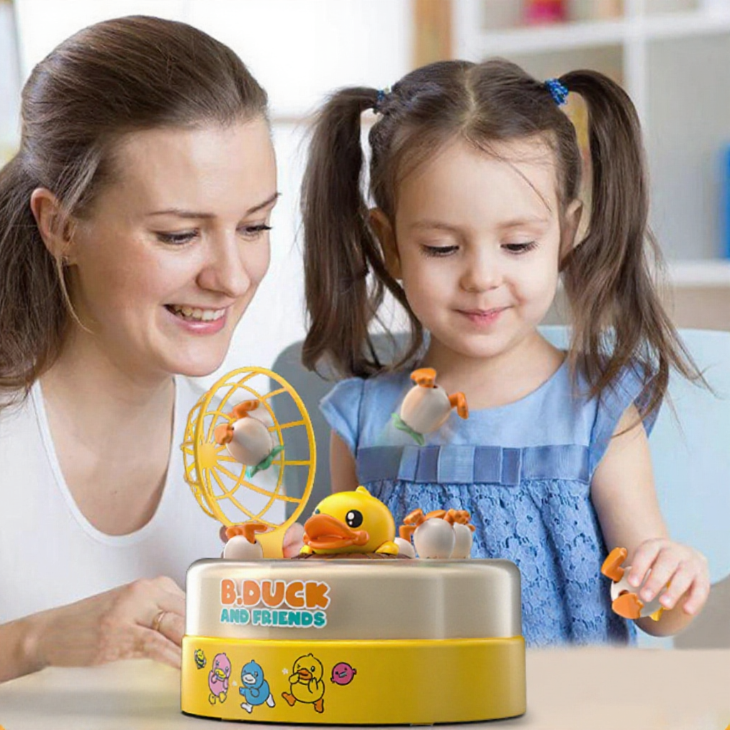Đồ Chơi TOYLIFE Hứng Vịt Vàng, Có Nhạc Quay 360°, Máy Bắn Vui Nhộn Giúp Bé Luyện Phản Xạ