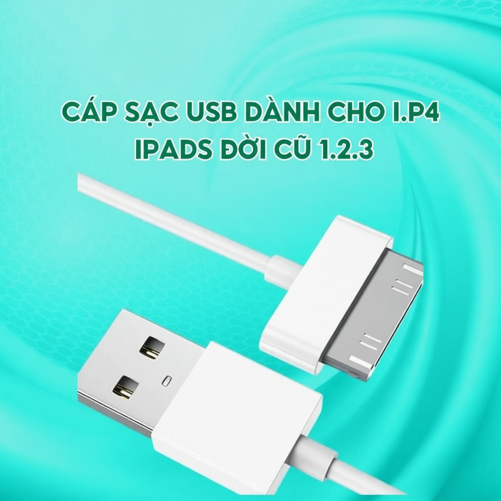 Dây cáp sạc USB cho iPhone 4 4S 3GS iPad 1 2 3