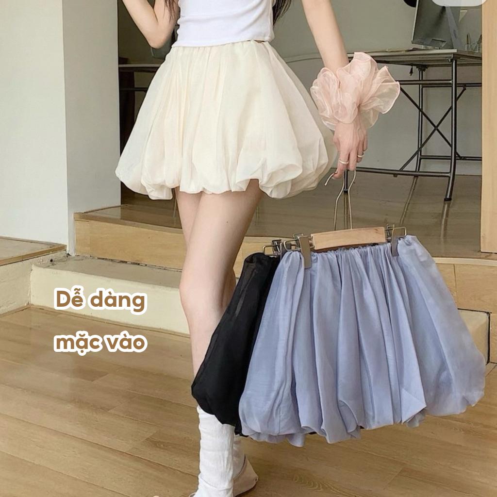 (có big size) CHÂN VÁY BÍ VẢI TƠ PHỒNG CÓ QUẦN TRONG MINISIZE BIGSIZE