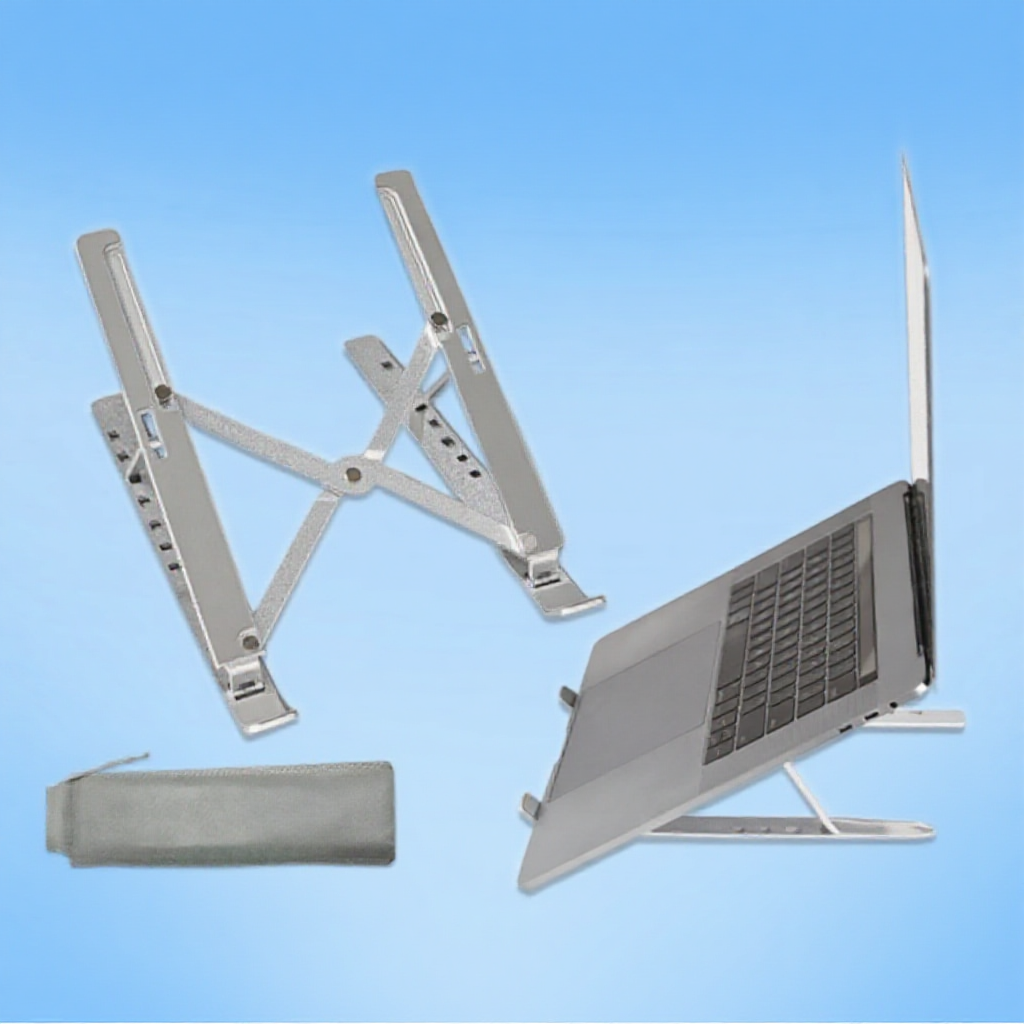 Giá đỡ LAPTOP, MACBOOK, IPAD BOROFONE N4 bằng nhôm có thể điều chỉnh được độ cao, đế tản nhiệt