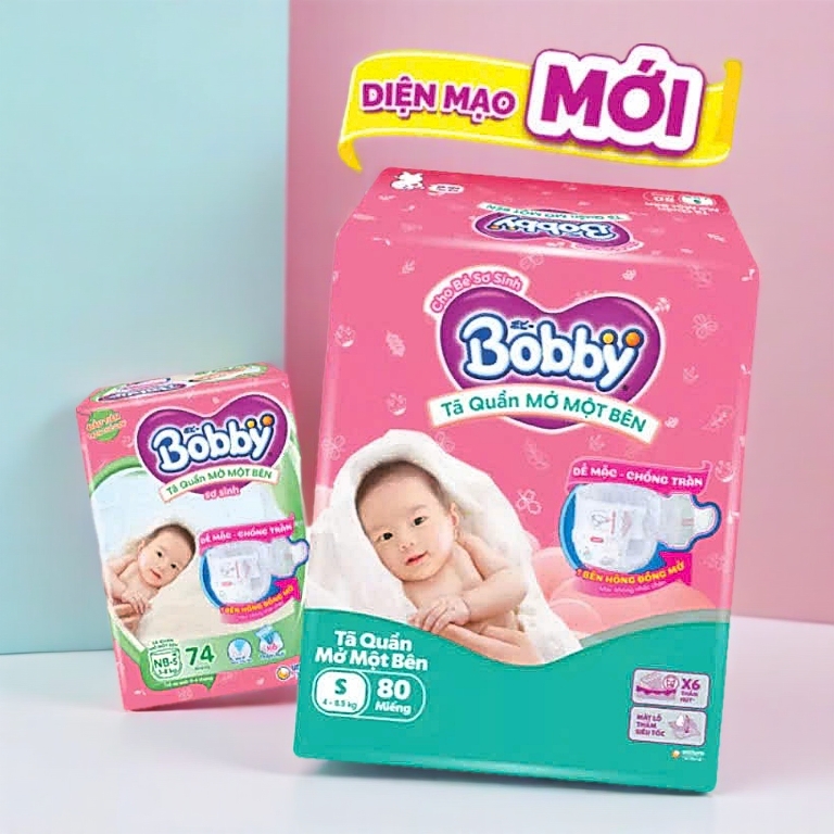 Tã Bobby Quần Mở Một Bên size S40 miếng