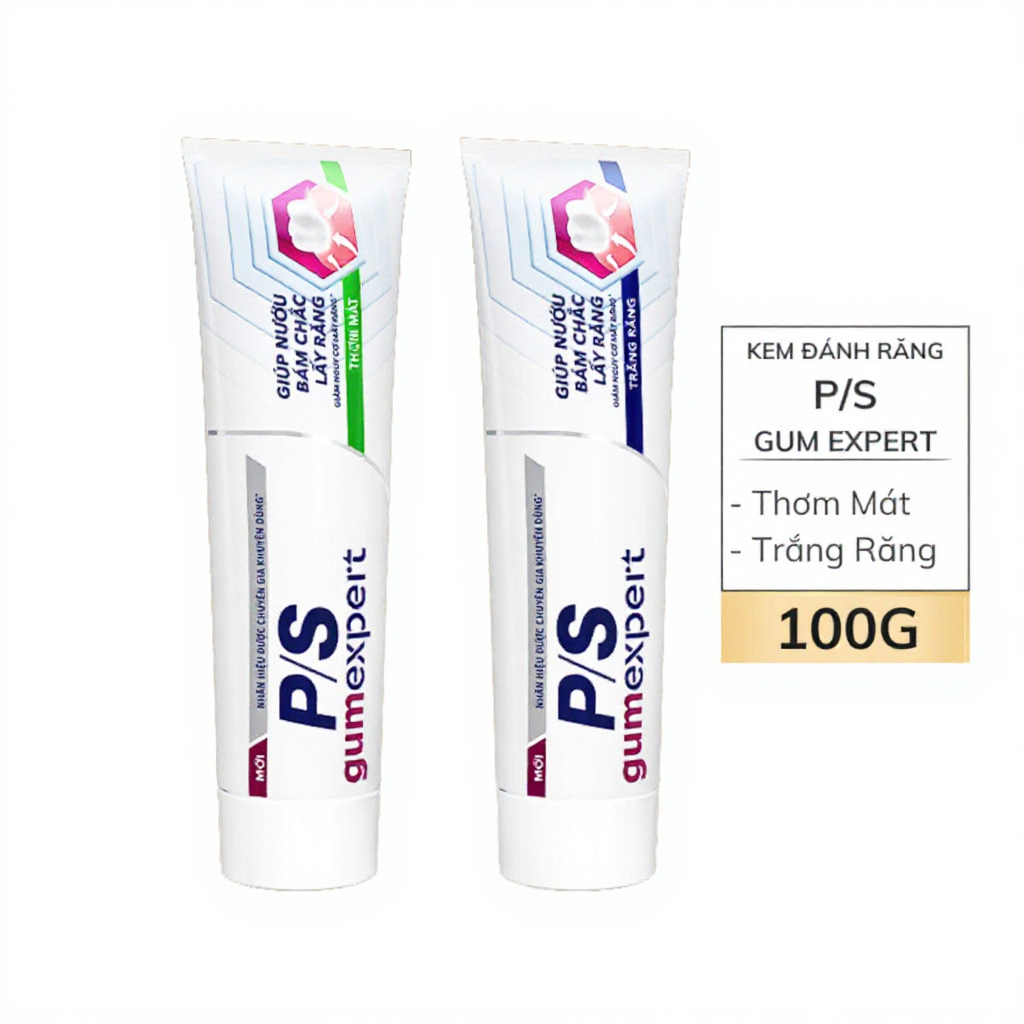 Kem Đánh Răng PS Gum Expert Chuyên Gia Chăm Sóc Nướu Thơm Mát Trắng Răng - Tuýp 100G