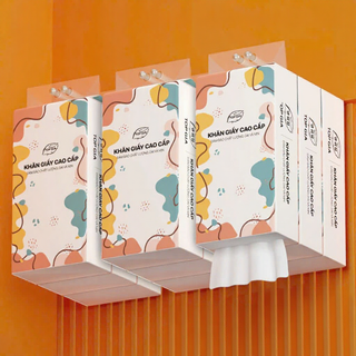 Giấy vệ sinh treo tường Top Gia đa sắc làm từ bột gỗ nguyên chất, 1280 tờ 4 lớp dày dặn