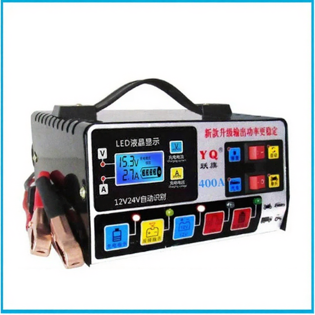 12v/24v 400A 800A Sạc bình ắc quy ô tô xe máy tự ngắt khi đầy chức năng bảo dưỡng phục hồi ắc quy bằ