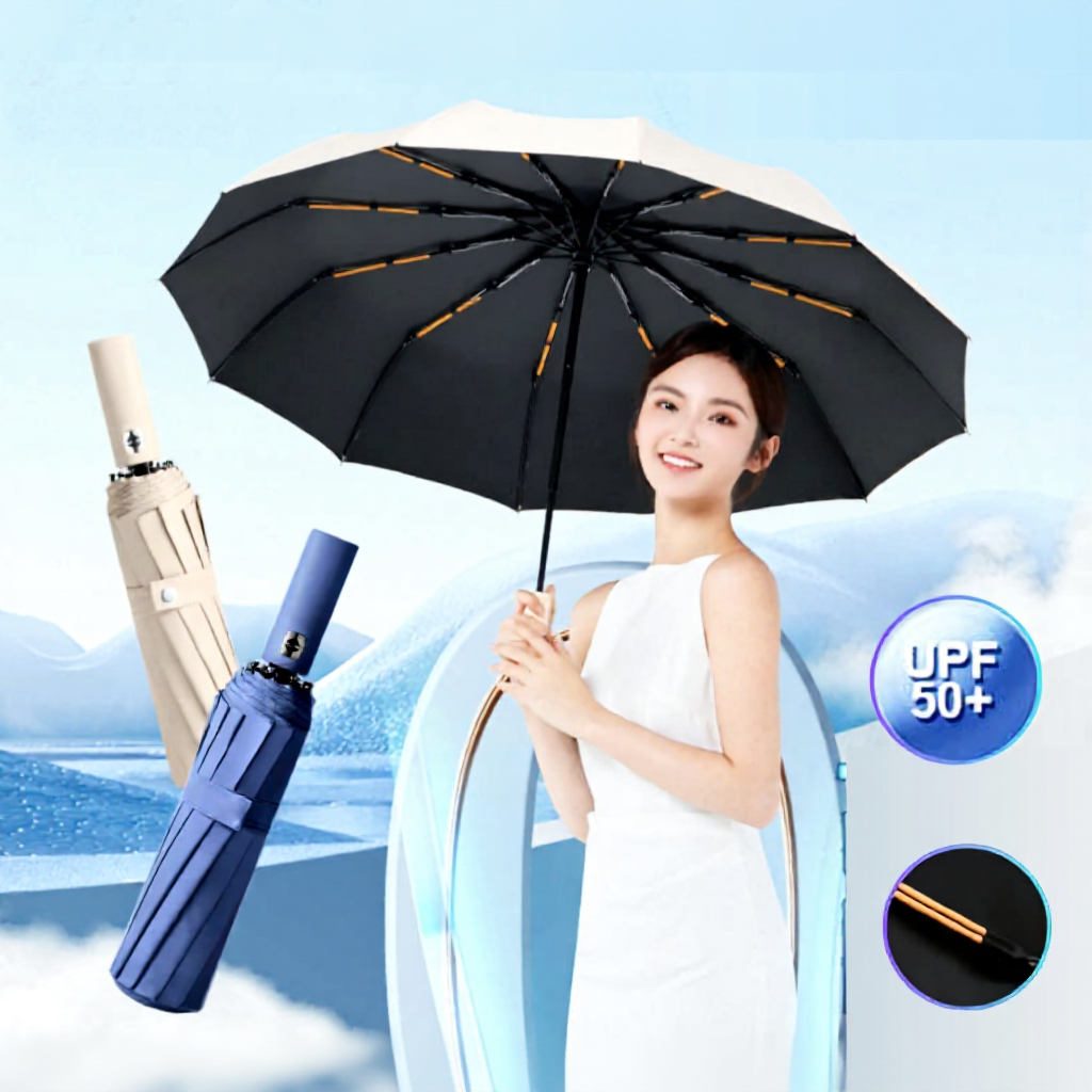 Ô che mưa,ô tự động,ô dù đóng mở tự động 24 nan chắc chắn màu sắc đa dạng đi mưa nắng tiện lợi