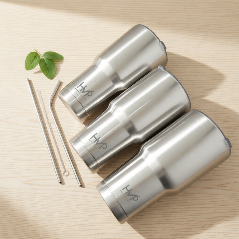 Ly giữ nhiệt cốc giữ nhiệt làm bằng inox 304 cao cấp giữ nóng lạnh 8h 10h dung tích 900ml có tặng túi vải ống hút & cọ