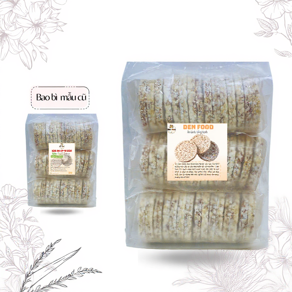 Bánh nổ gạo lứt ăn kiêng nguyên hạt Denfood 500gr