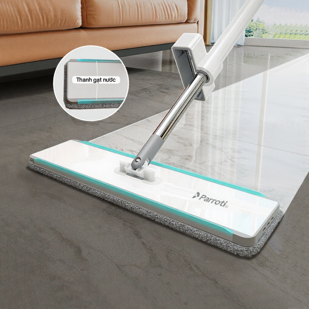Cây Lau Nhà Parroti Magic MG03 – Tự Vắt, Bàn lau Xoay 360°, Có Tích Hợp Gạt Nước