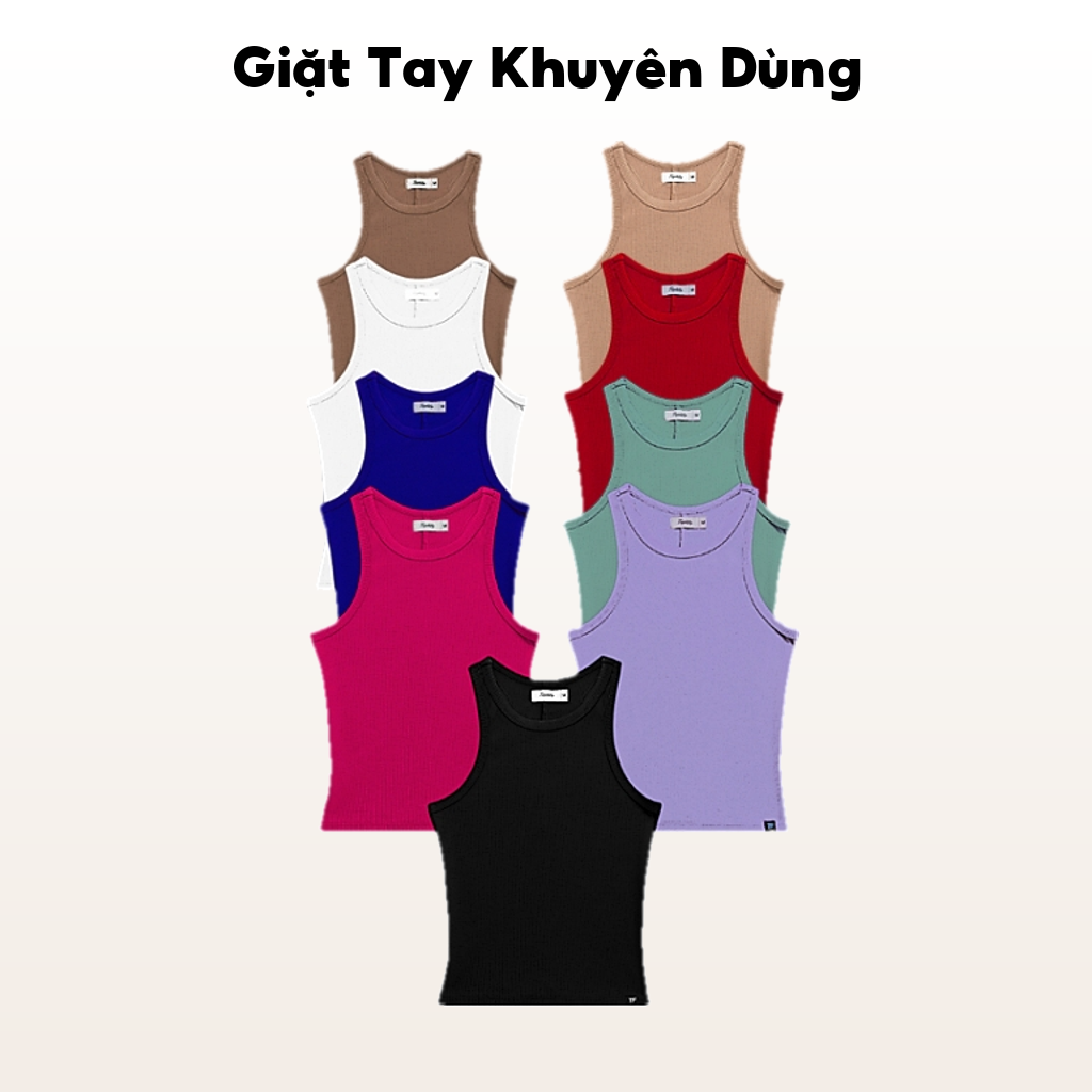Áo ba lỗ nữ TOPTIFY tanktop sát nách dáng dài dây mảnh ôm body form basic Hadley Top AC80 - TTF139