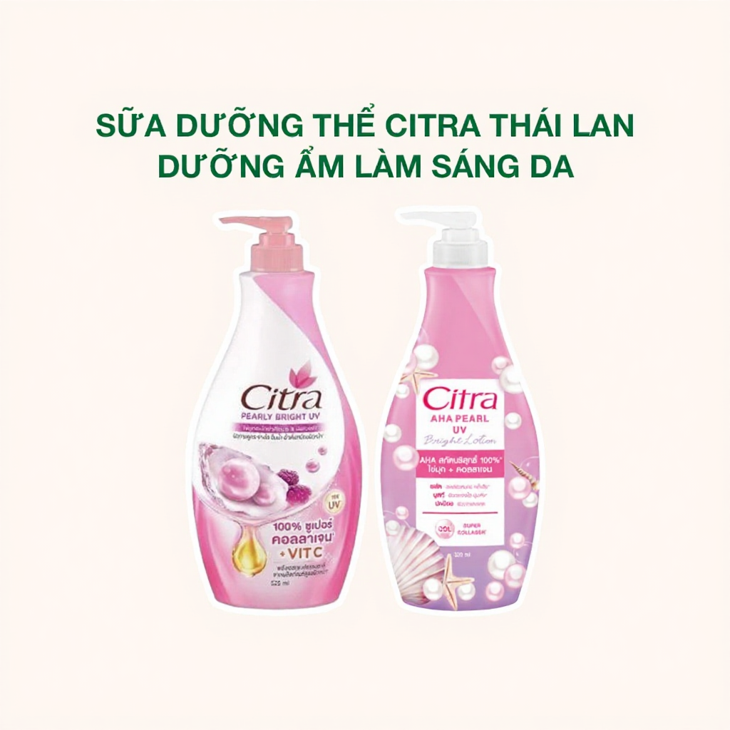 Sữa dưỡng thể Citra Thái Lan dưỡng ẩm làm sáng da chuyên sâu nhiều công thức
