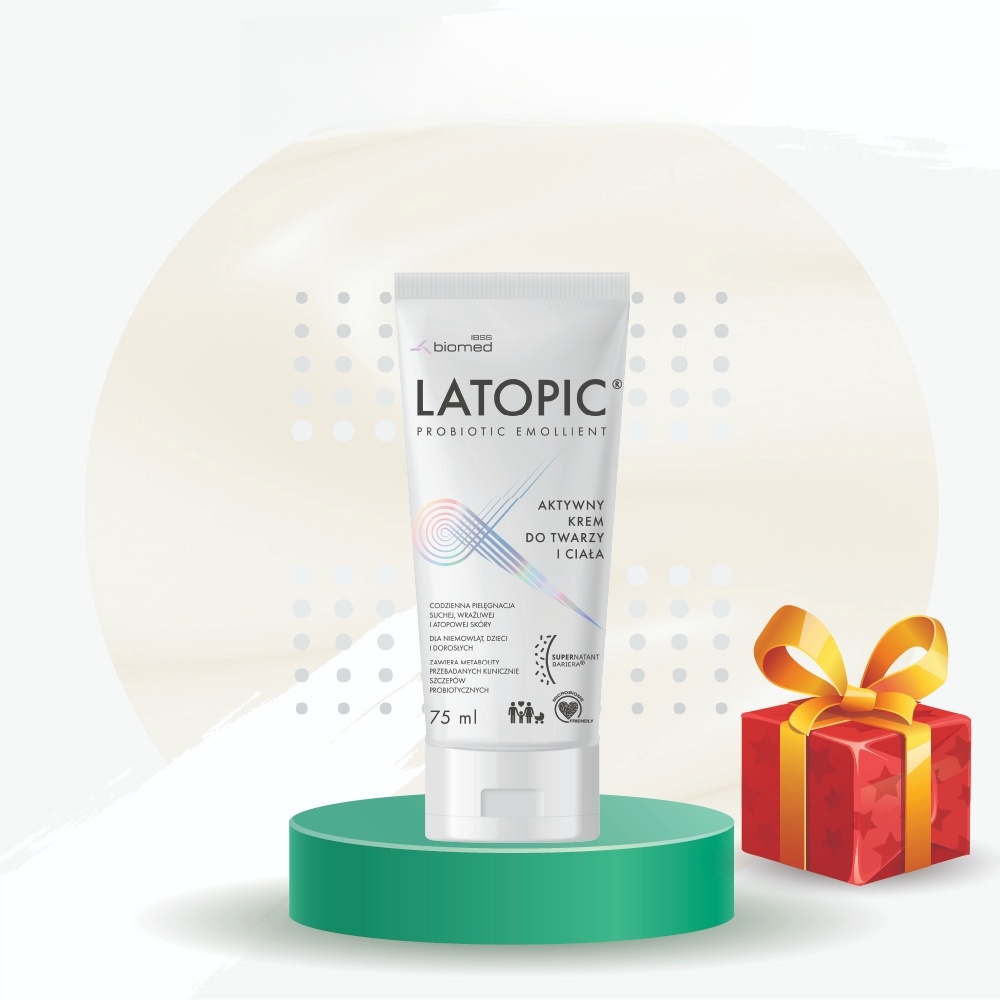 Kem dưỡng ẩm mặt và cơ thể dịu ngứa dành cho da dị ứng kích ứng Latopic 75ml