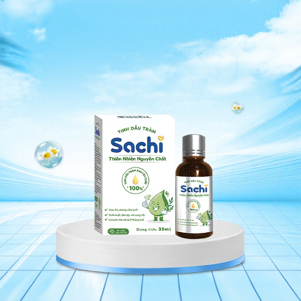 Tinh Dầu Tràm Nguyên Chất Sachi 30ml Giúp Phòng Cảm Lạnh, Giảm Chướng Bụng, Đầy Hơi An Toàn Cho Bé