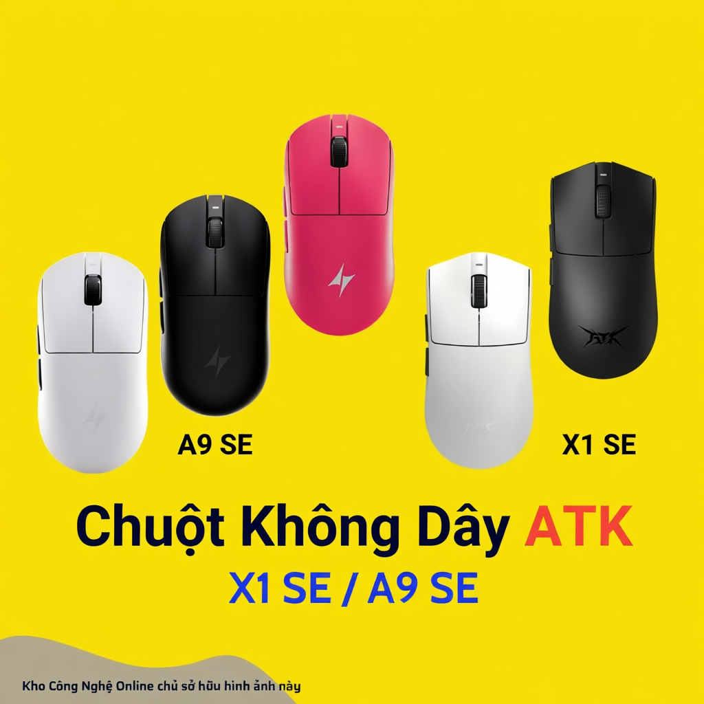 Chuột không dây Gaming ATK X1 SE Tri-Mode (Hàng Chính Hãng)