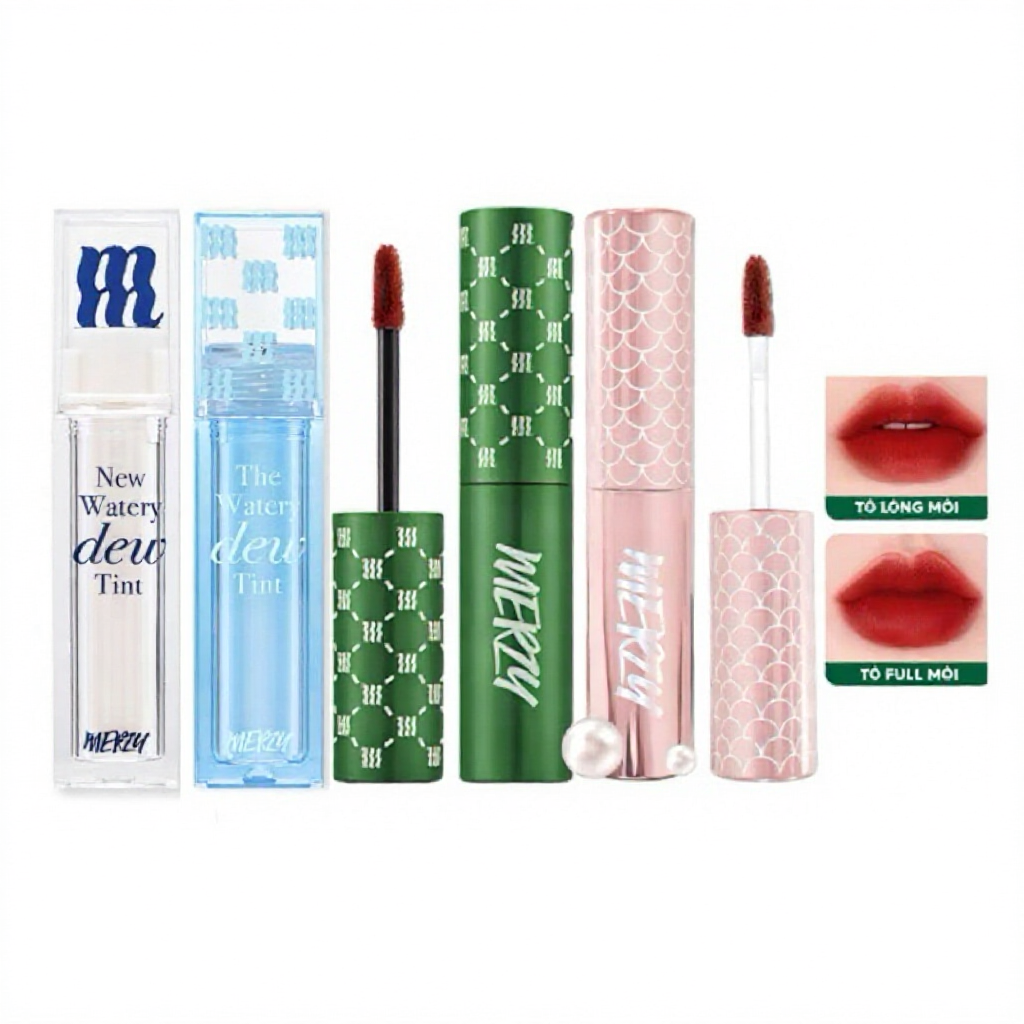 Son Kem Lỳ Merzy V6 Xanh Lá đỏ gạch