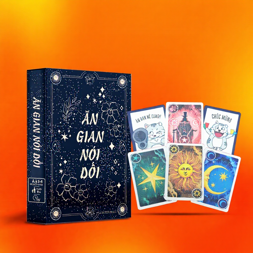 Bài Ăn Gian Nói Dối bản Weplay 32 Lá Giấy Cứng Boardgame - 1 Lá Mẫu - Túi bọc thẻ bài -Đồ Chơi Trò C