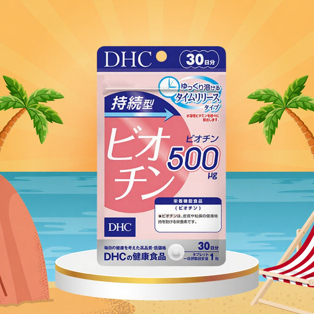 Viên Uống DHC Biotin Ngăn Rụng Tóc Sustained Release Biotin 30 Ngày (30 Viên)