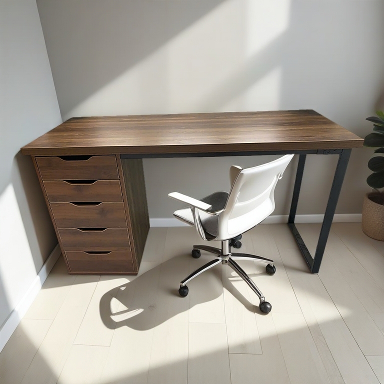 ( HỖ TRỢ LẮP RAP HCM) bàn có tủ 5 ngăn gắn được ARM ikea có 1m-2m tủ sâu nhiều hộc bàn làm việc chơi game học tập