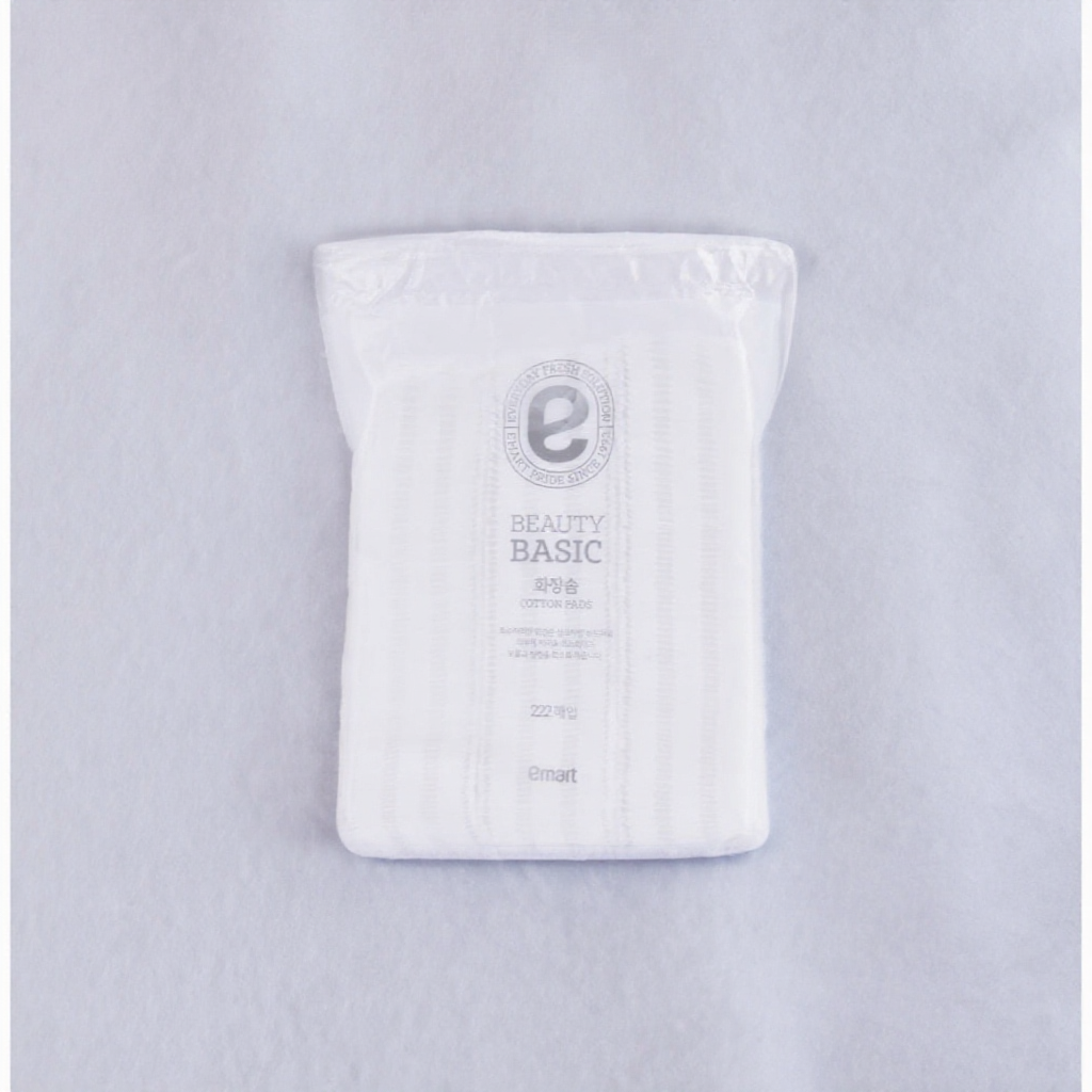 Bông Tẩy Trang Emart 222 Miếng - No Brand Hàn Quốc No Brand  100% cotton siêu mềm mịn