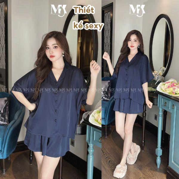 Đồ Ngủ Nữ Tay Cánh Dơi,MIKY, Đồ Ngủ Bigsize lụa Latin cao cấp mềm mại xinh xắn  canh doi dui 1 < 80KG M07