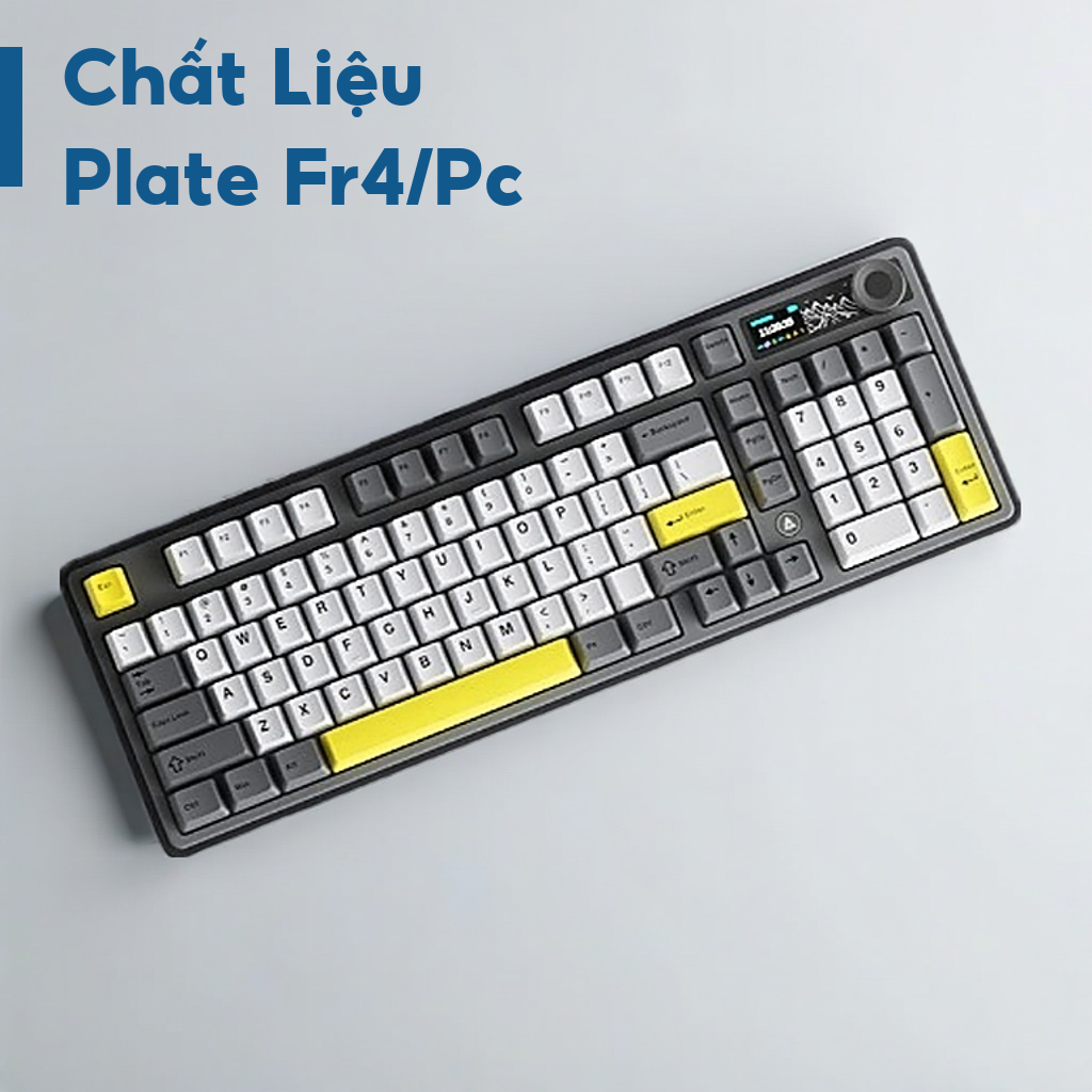 Bàn phím cơ Ajazz AK980 - 3 Mode kết nối - Led RGB- Gasket Mount - Pin 8000Mah