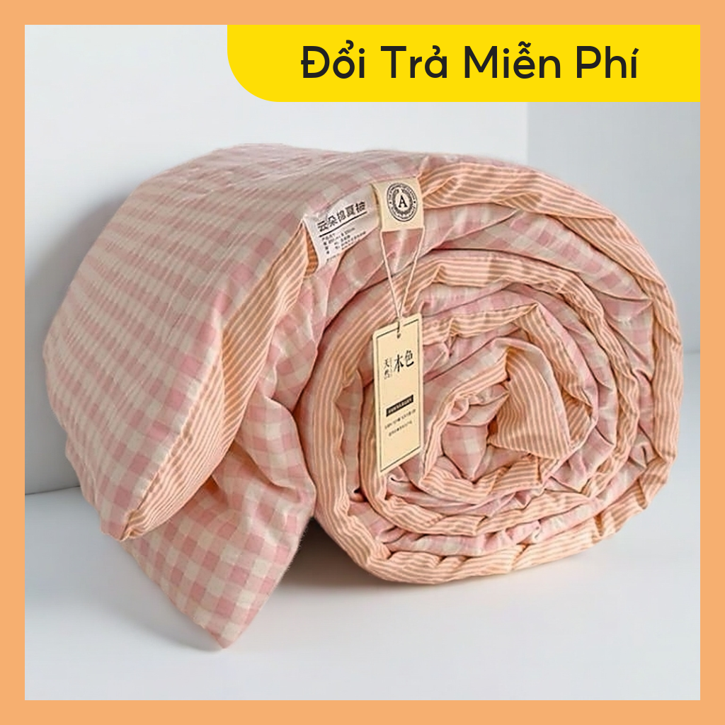 Chăn Hè Cotton Đũi Hàn Quốc kích thước 1m8x2m mền hè đũi siêu mát lạnh mùa hè