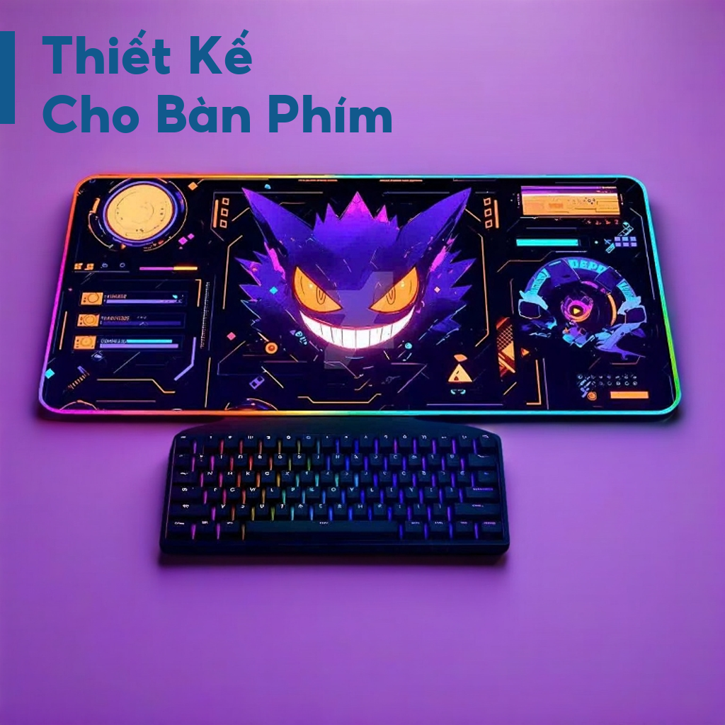 Lót chuột gaming, Pad chuột LED RGB dày 4mm siêu bền