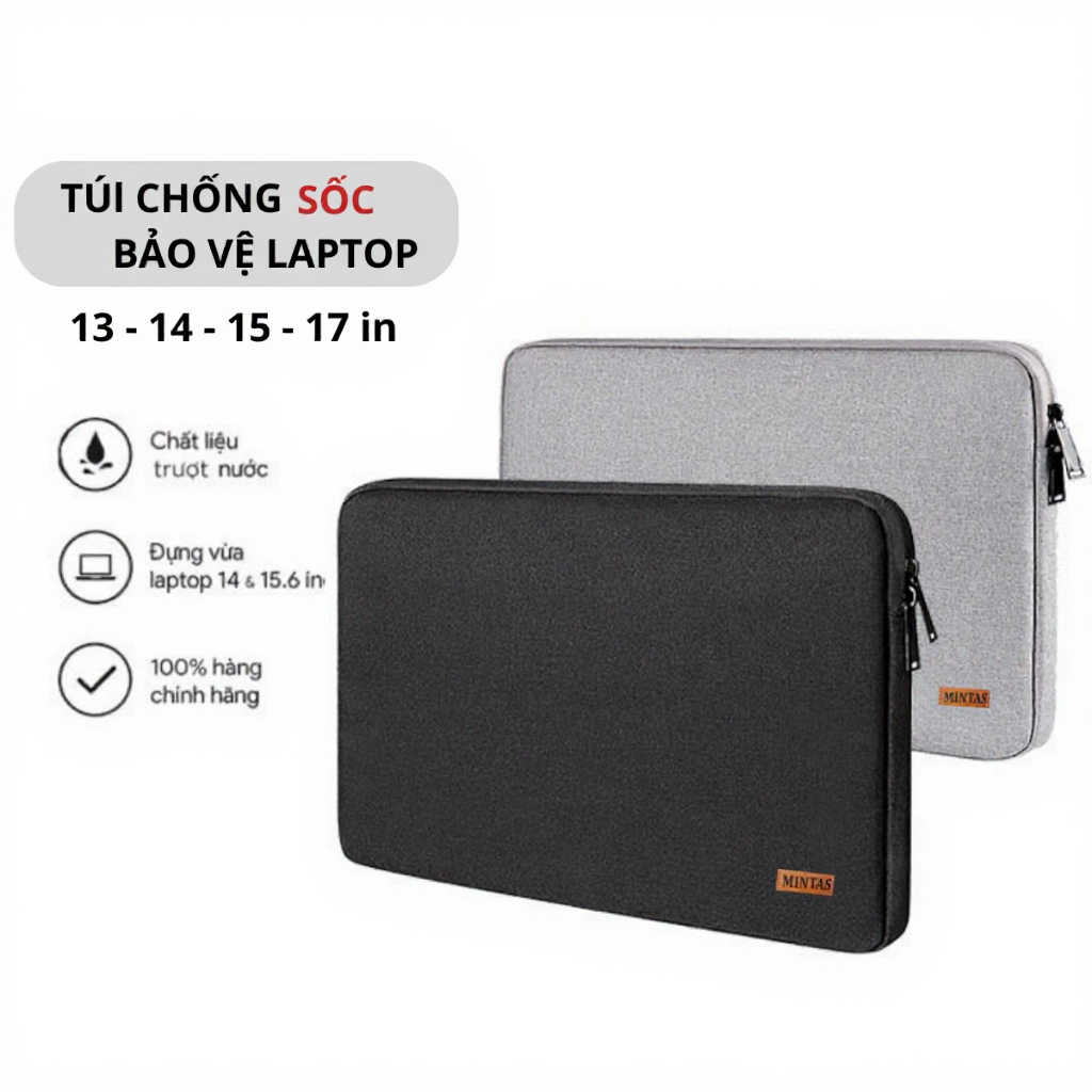 Túi Chống Sốc Bảo Vệ Laptop Có Lót Sốp Đệm Chống Va Đập,Trầy Xước Đựng Vừa Các Dòng Máy Tính. 13 - 14 -15.6inch