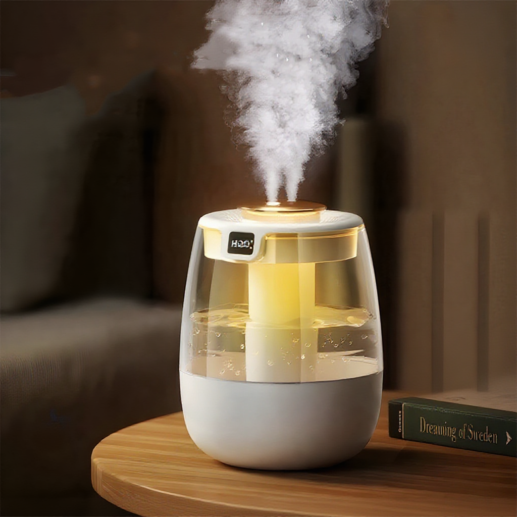 Máy tạo độ ẩm UPIN 1300-1500ml khử trùng bằng ánh sáng xanh