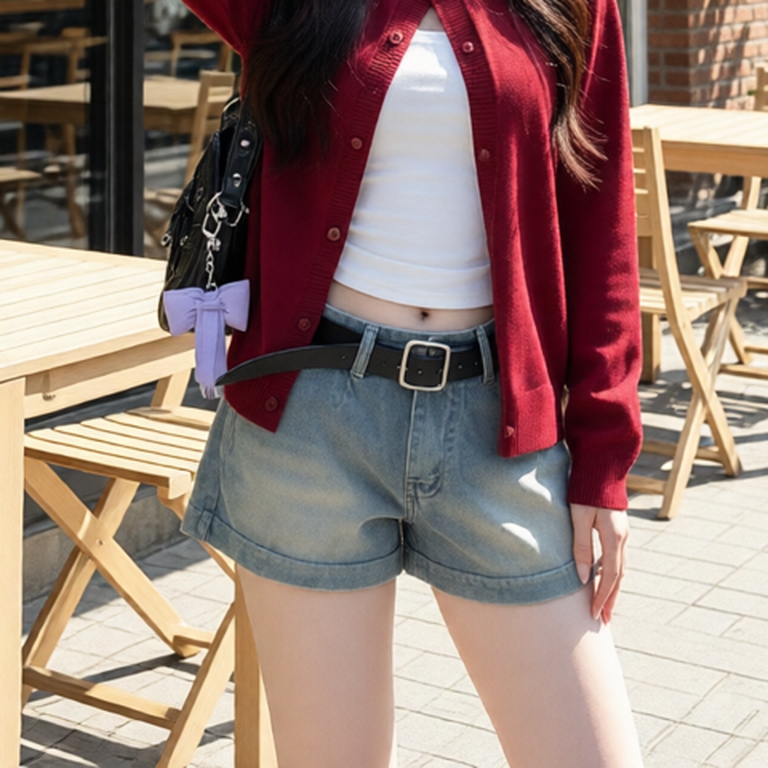 Quần Short Jean Cạp Trễ Dáng Ngắn Xanh Xám Wash Retro Chất Jean Denim Ống Rộng Hack Chân Tôn Dáng