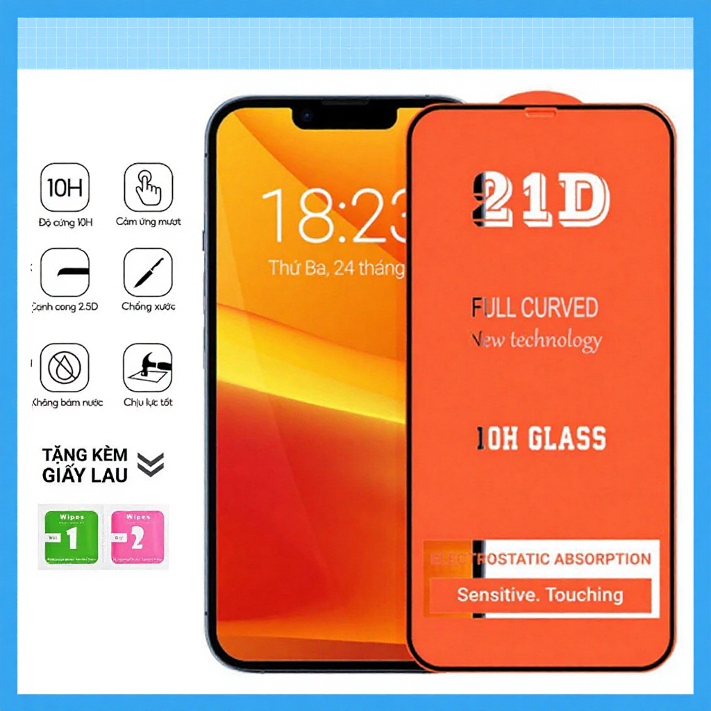 Kính cường lực chống nhìn trộm iPhone tự dán phù hợp với nhiều dòng máy