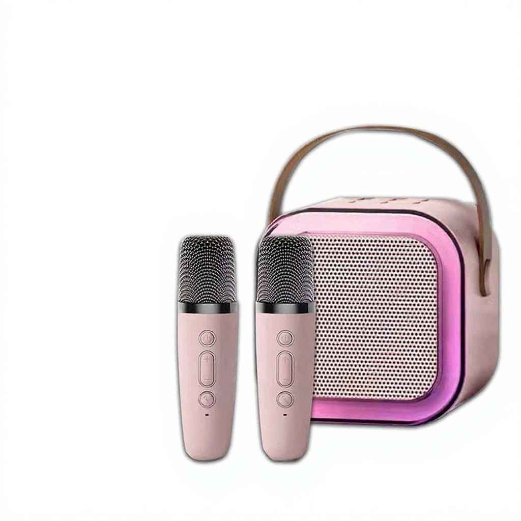Bộ Loa Bluetooth + Mic Không Dây Mini Hát Karaoke Tại Nhà K12, Có Thể Thay Đổi Giọng, Âm Thanh Sống Động