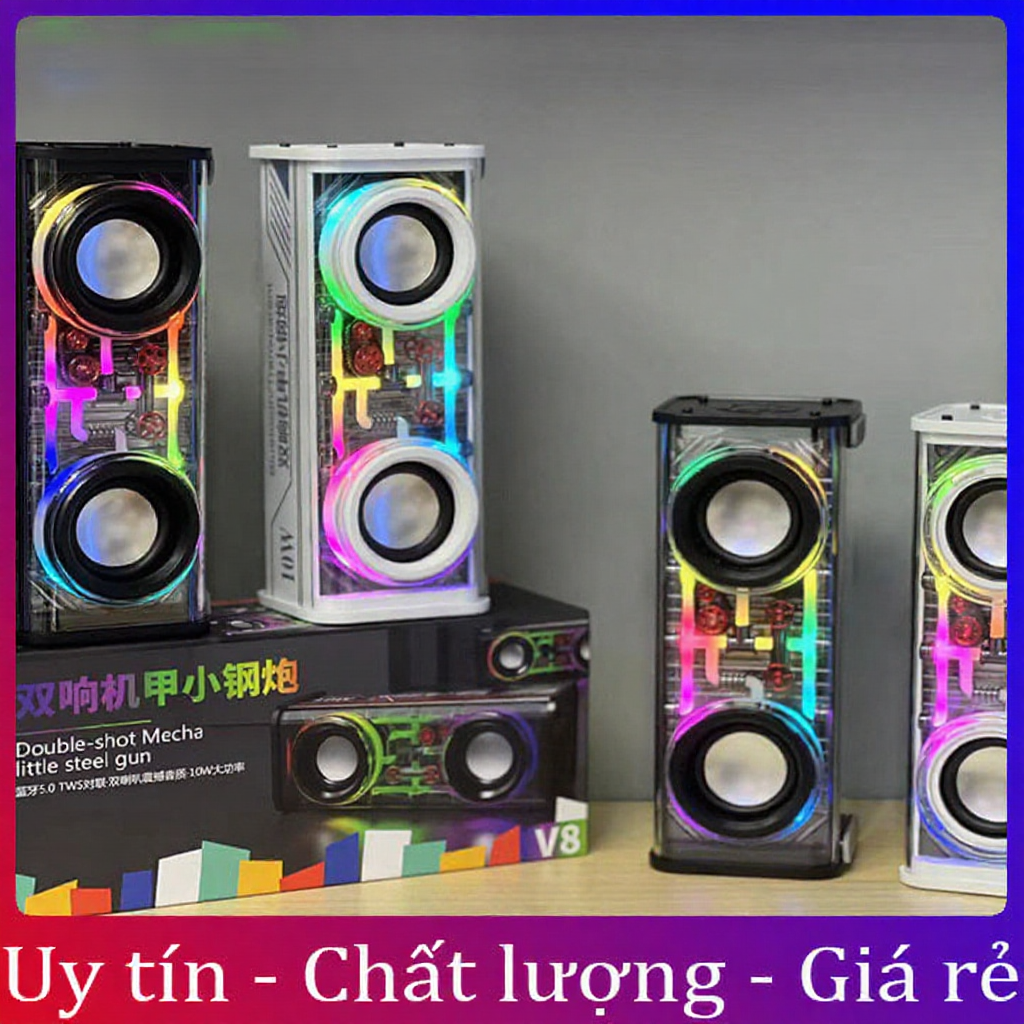 Loa bluetooth A88 led nháy theo nhạc RGB, công suất 10W, nghe nhạc cực chất