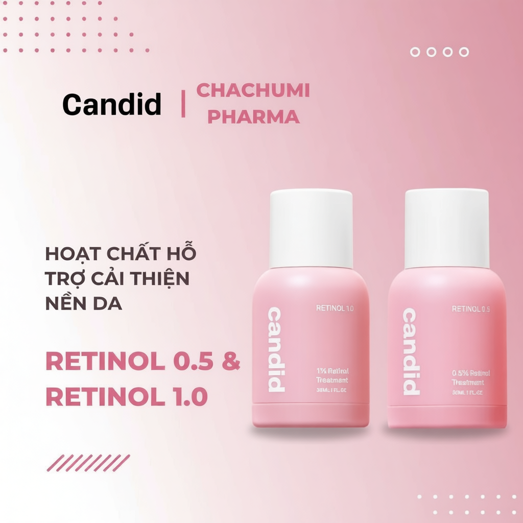 Tinh Chất Retinol Candid Chống Lão Hóa, Nhăn Candid 0.5% Retinol/ 1% Retinol Treatment 30ml