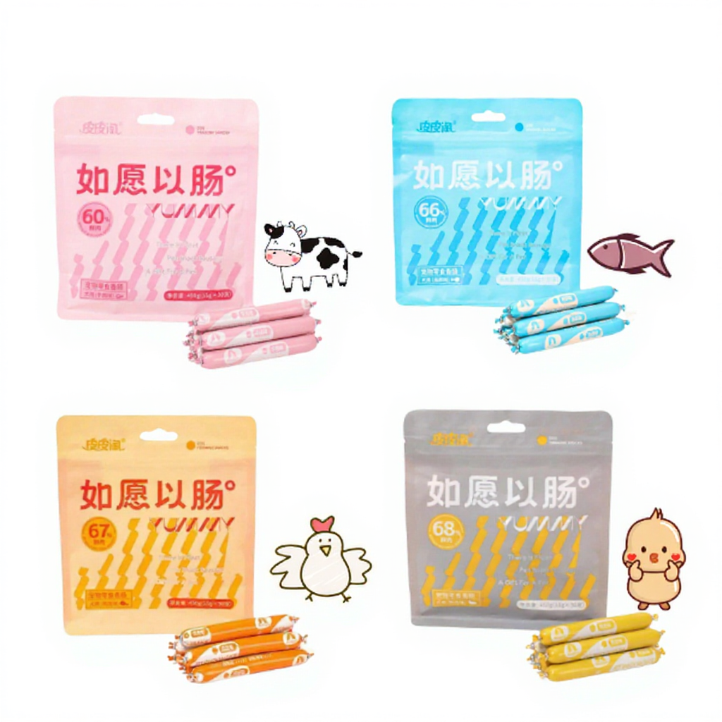 (Gói 30 cây) Xúc xích cho chó mèo Taotaopet, xúc xích dinh dưỡng chó mèo