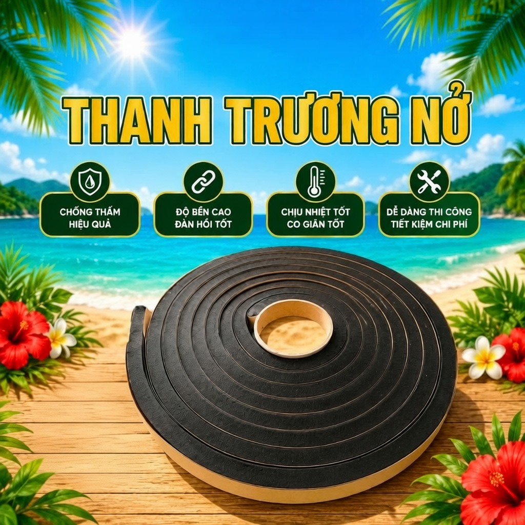 Cao Su Trương Nở DURAX DB2015 – Thanh Chặn Nước Bê Tông Phân Loại