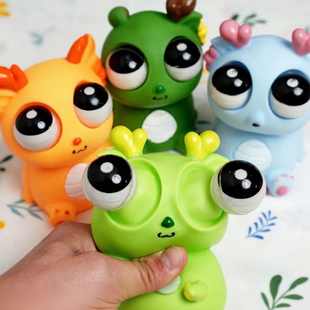 11cm Đồ Chơi Nắn Bóp Rồng Mắt Giúp Người Giảm Căng Thẳng Xả Stress, Đồ Chơi Vui Nhộn Cho Trẻ Em Người Lớn