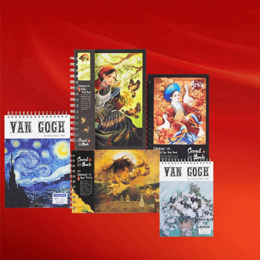 Sổ Vẽ Đa Chất Liệu Global Art 230GSM A4 A5 Không Kỵ Tẩy