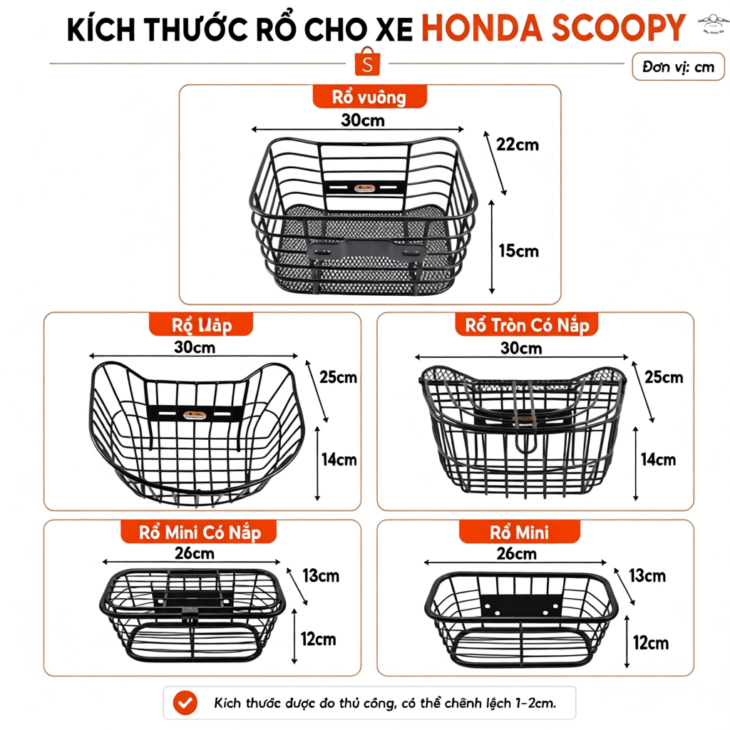 Rổ Lưới Cao Cấp Dành Cho Honda Scoopy Đời 2014 - 2025