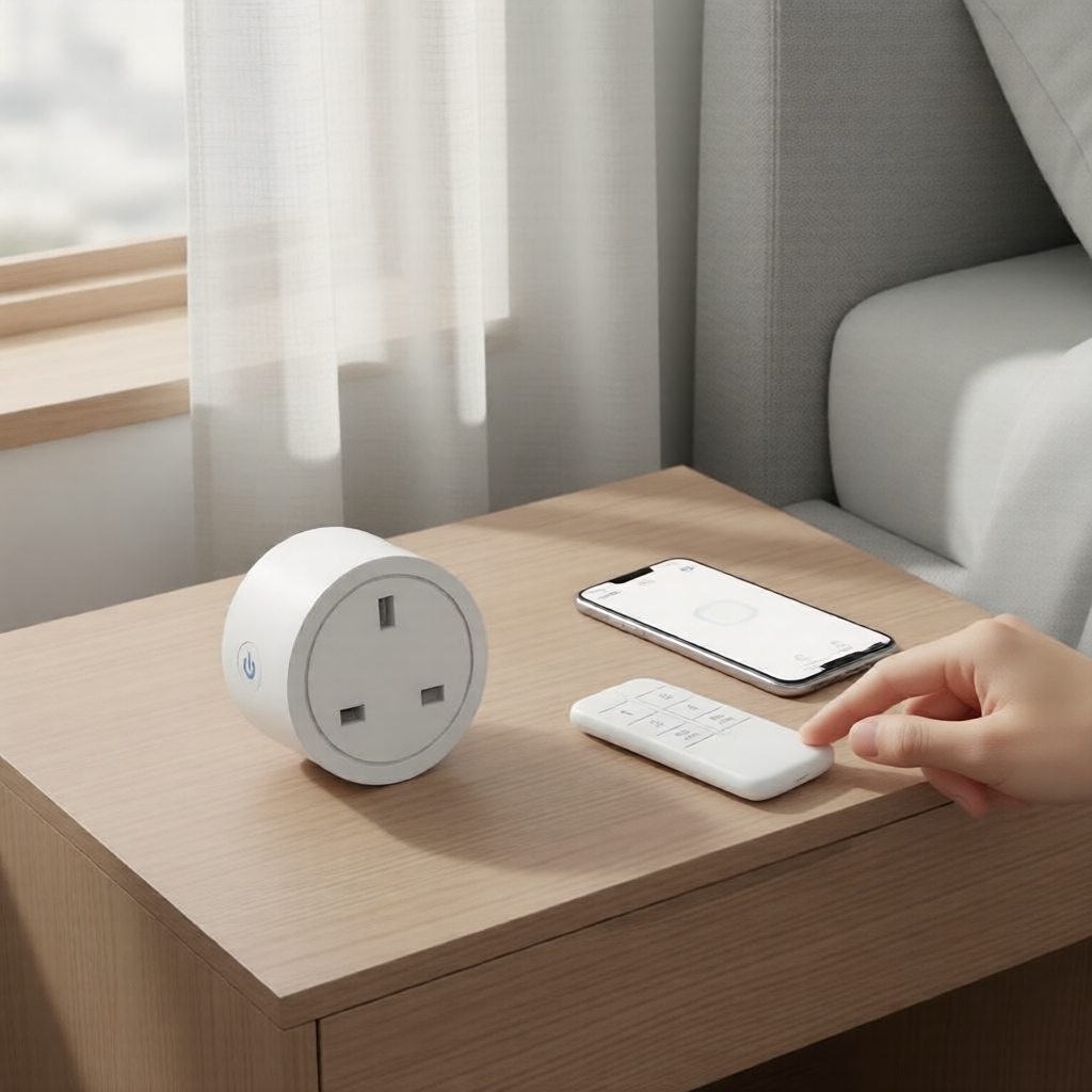 Phích cắm thông minh RF 2.4G & Bluetooth UK, bộ công tắc điều khiển thiết bị gia dụng từ xa Ewelink