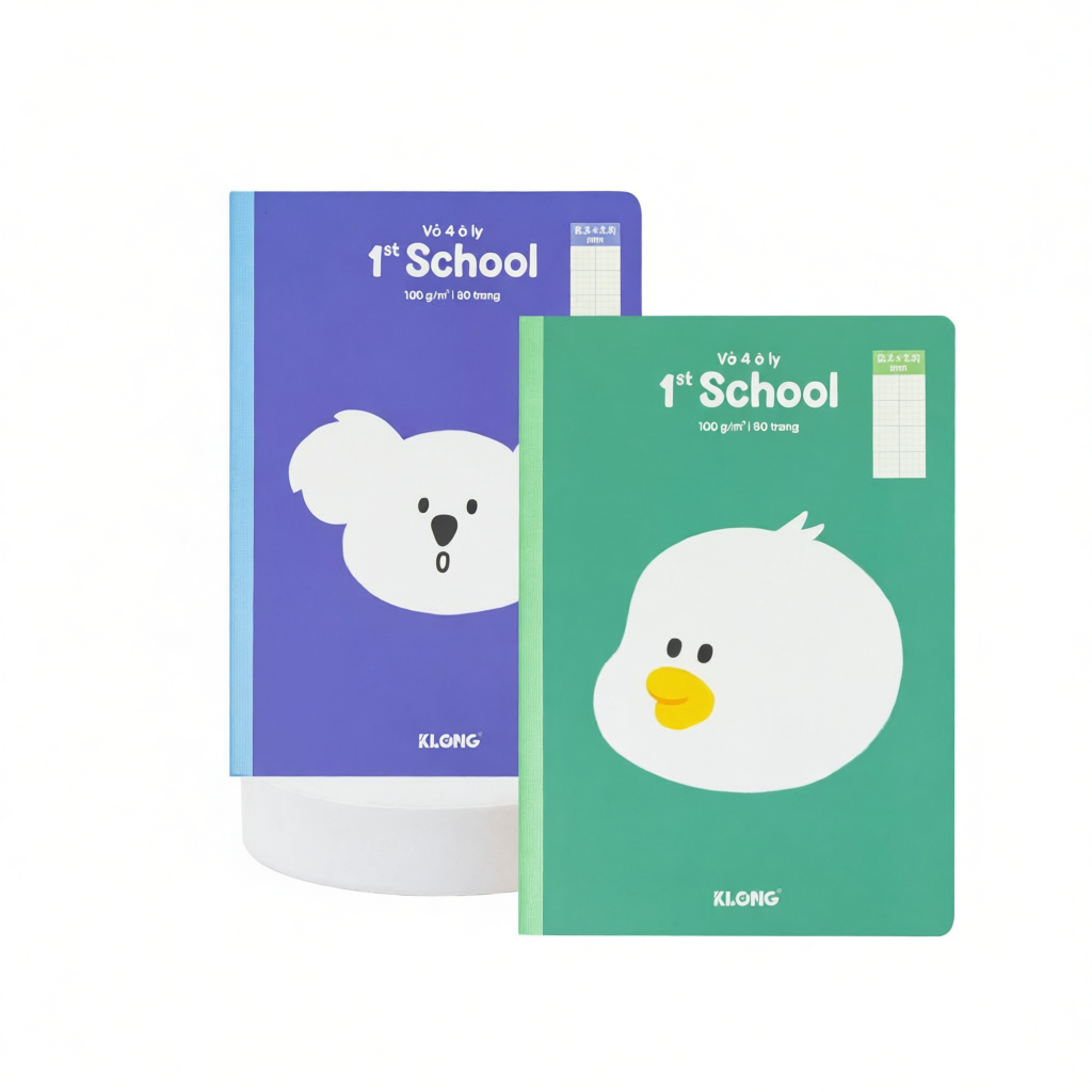 Vở 4 ô ly B5 1st School giấy dày chống thấm nhòe