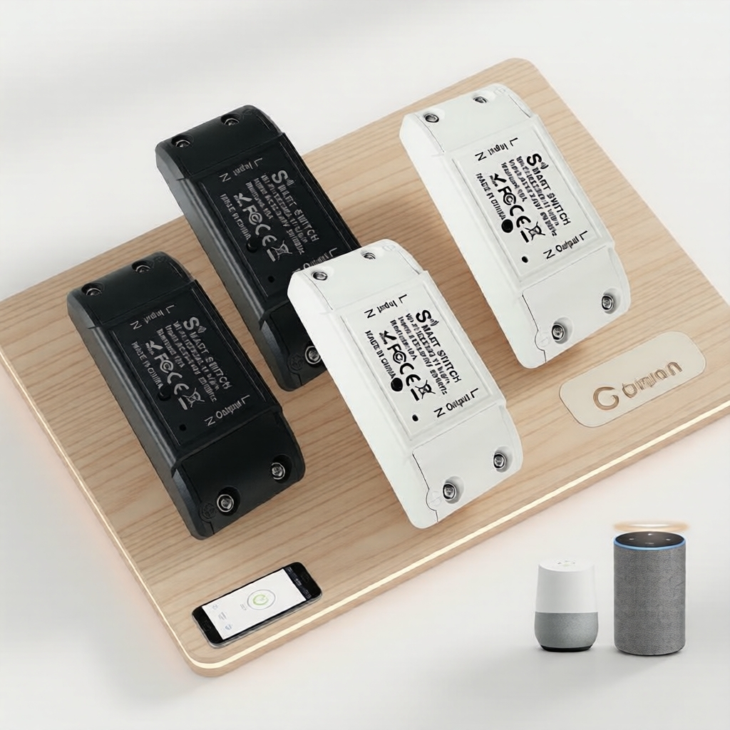 Công tắc đèn thông minh WiFi, Tương thích với Alexa & Google Home, Ứng dụng CozyLife, Điều khiển bằn