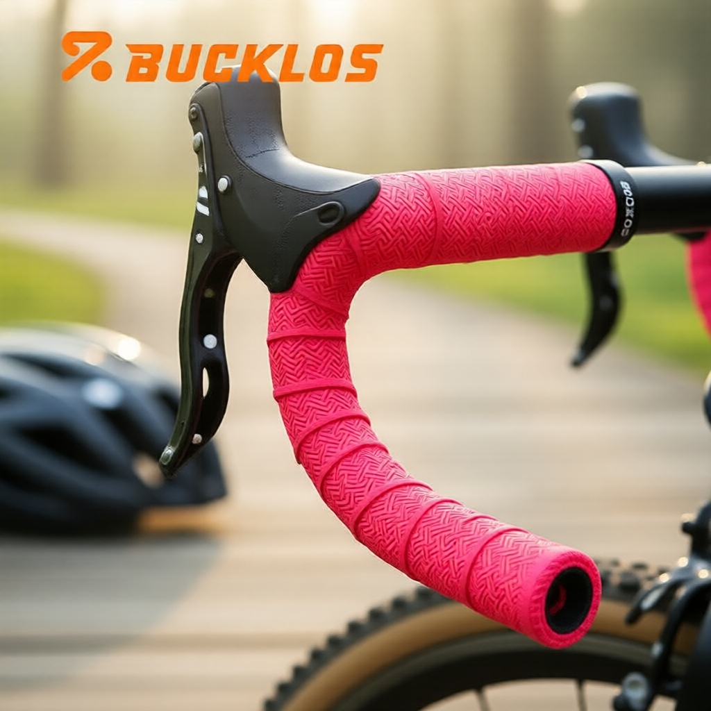 Bucklos Tay cầm MTB siêu nhẹ chống rung, tay cầm khóa ghi đông cho BMX & xe đạp địa hình