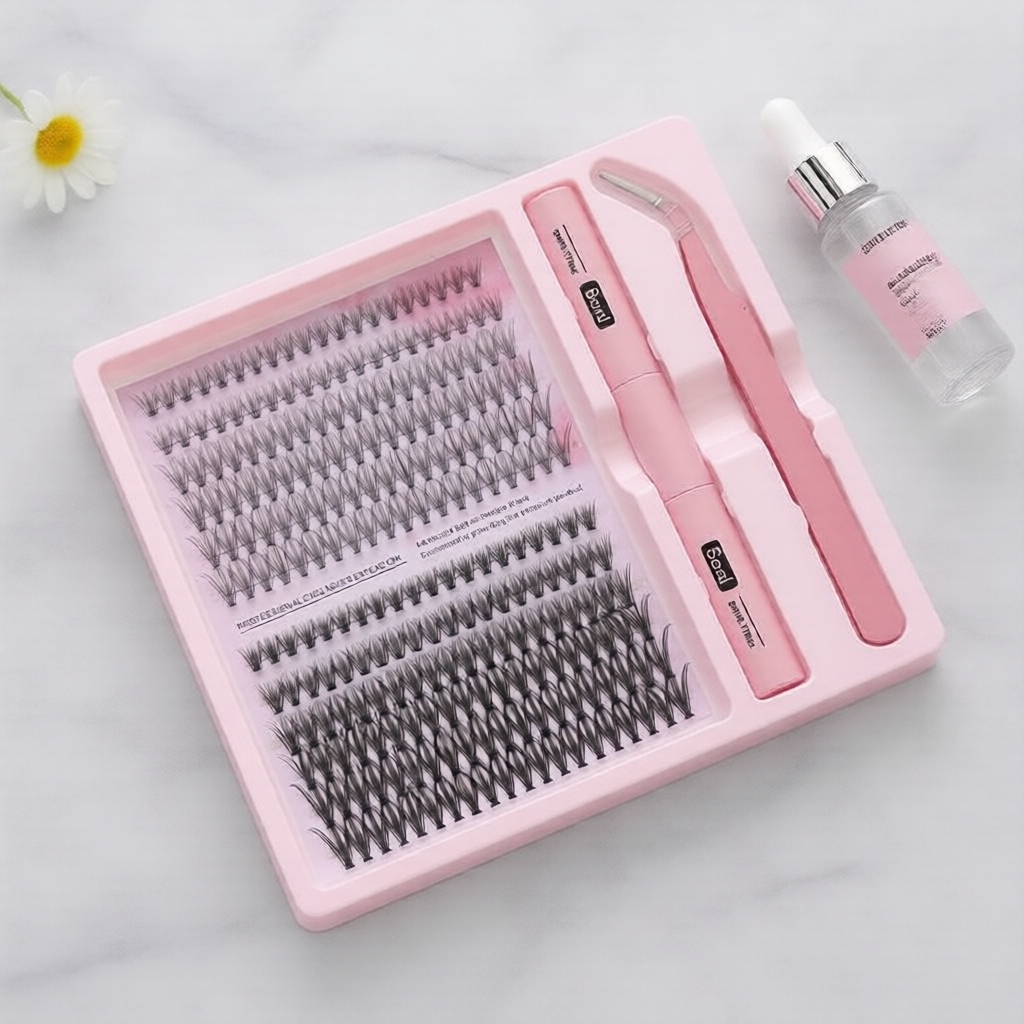 Bộ nối mi 10+20D/20D+30D kèm nhíp & keo, phù hợp cho người mới