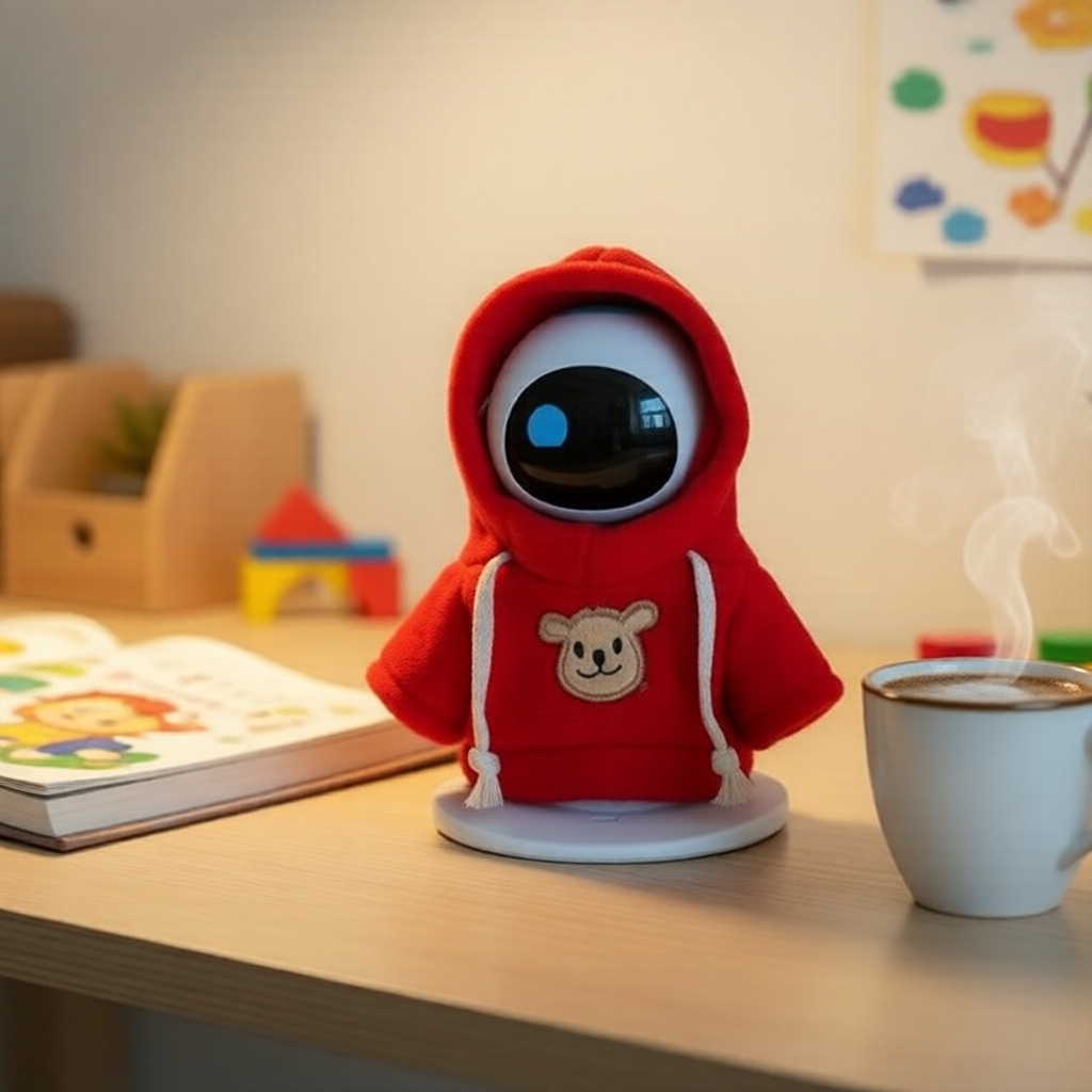 Thú cưng robot tương tác Eilik AI Tamagotchi mặc áo len Giáng Sinh, mũ & khăn quàng, bộ quà tặng