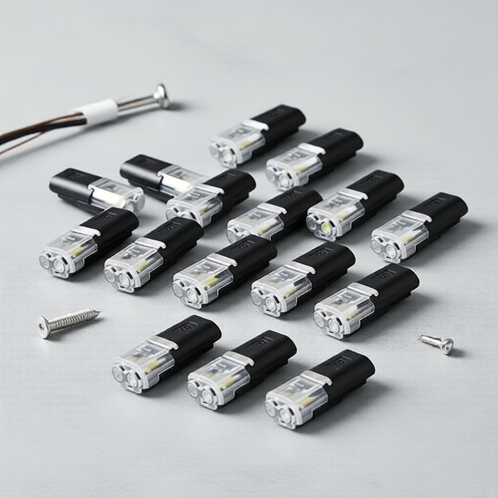 Đầu nối nhanh 2 chấu 2 dây, đồng, cỡ dây AWG 18-22, không cần tuốt dây